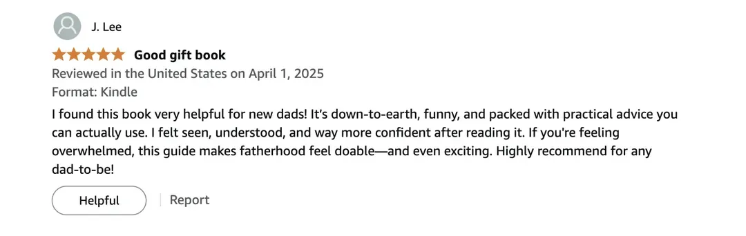 You Are About To Be A First Time Dad carousel ad, card 3